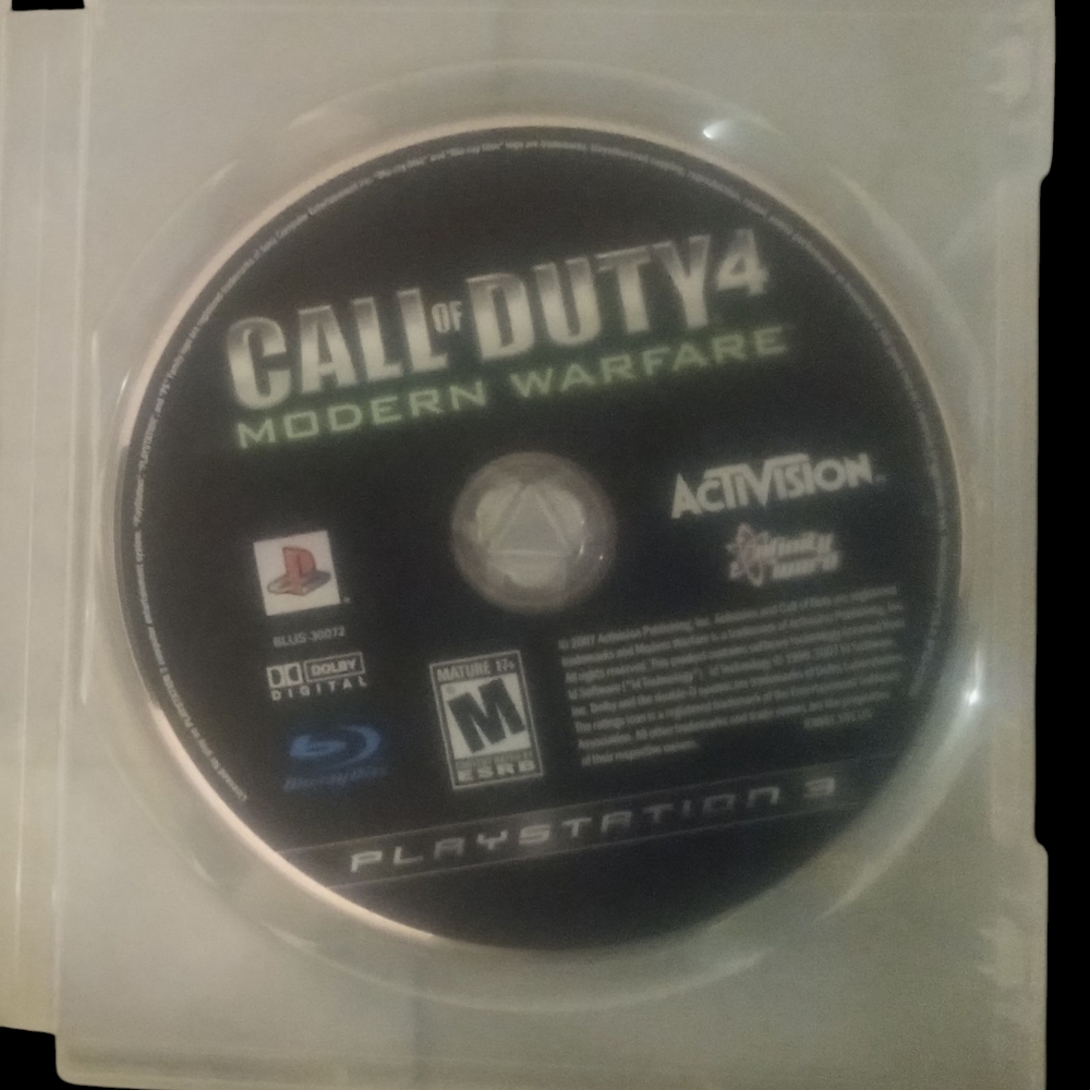 Call of Duty 4: Modern Warfare PS3 Game Disc